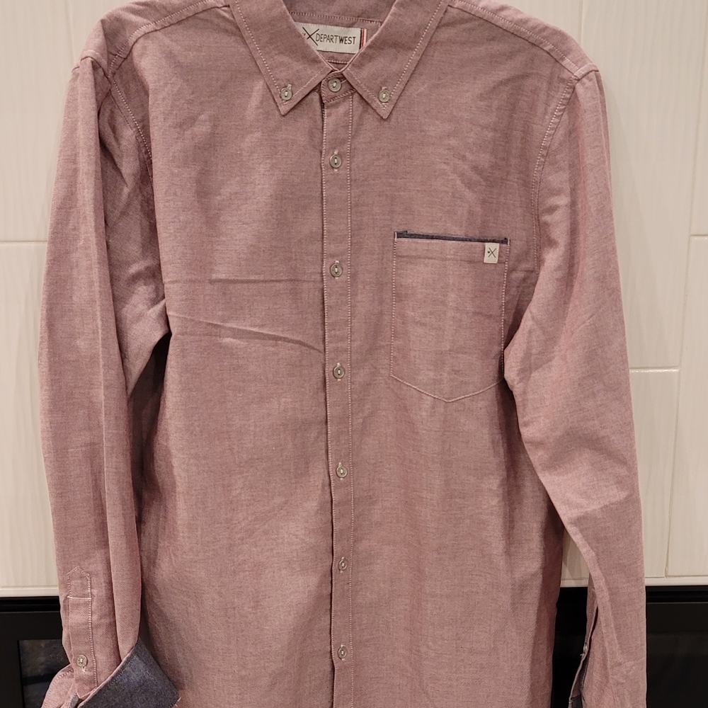 Mens Departwest by Buckle Size Medium L/S Button Down Shirt